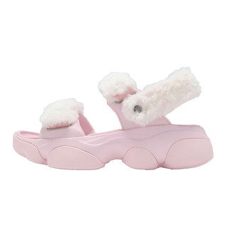 Nike 涼鞋 Wmns Jordan DEJA 女鞋 粉紅 銀 毛絨絨 厚底 增高 HM3707-606 [ACS]