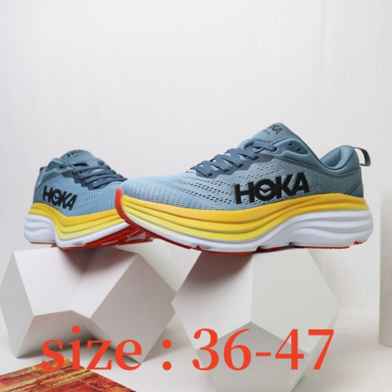 HOKA Bondi 8 男女專業緩震跑鞋,3647 碼超大運動鞋 AWSF