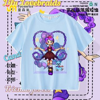 短袖男 短袖T t-shirt 新款poppy playtime 波比的遊戲莉莉女童短袖t恤衣服短袖上衣服潮