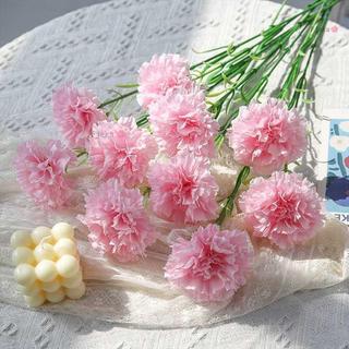 輕奢仿真花康乃馨花束擺件母親節禮物客廳餐桌裝飾花藝假花插花