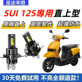 現貨 適用於SUZUKI 台鈴 SUI 125 直上型 LED前大燈 H4 大燈 超亮 白光大燈 原廠1:1直插替換