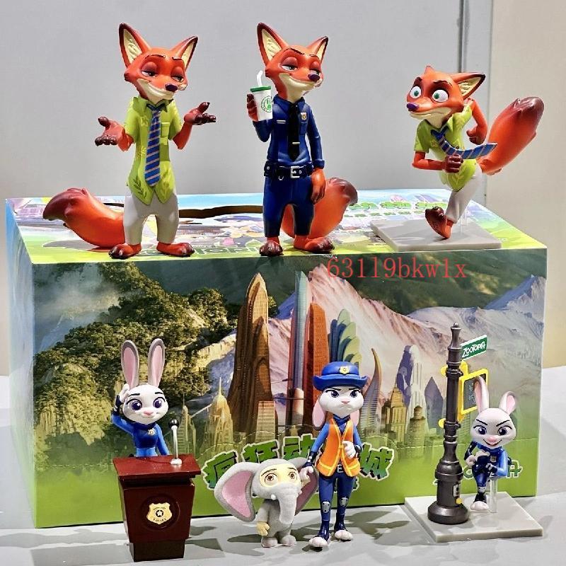 💎【新品上市】創意手辦 瘋狂動物城2手辦 尼克手辦 朱迪手辦 盲盒手辦 動漫玩具擺件 朱迪和尼克的故事公仔 玩偶禮物