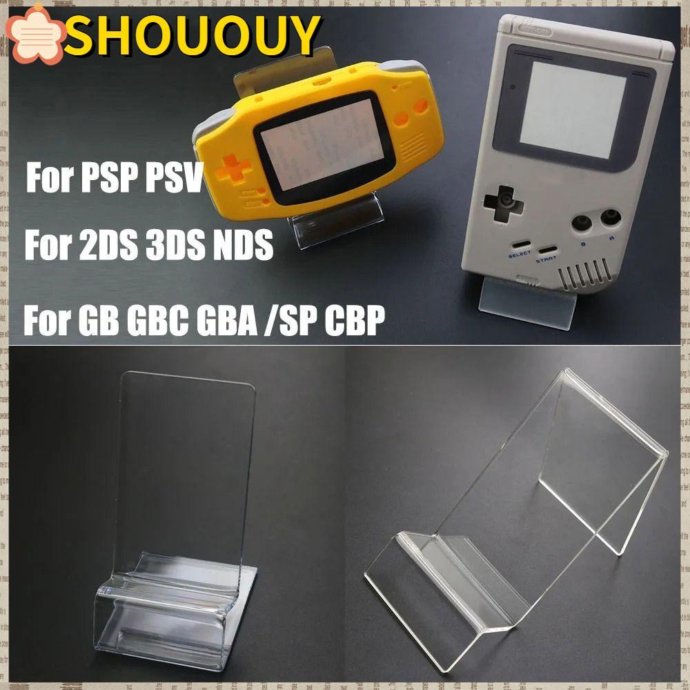 SHOUOUY 遊戲機展示架,透明堅固遊戲機支架,亞克力多用途通用展覽支架適用於 Game boy GB GBC GBA