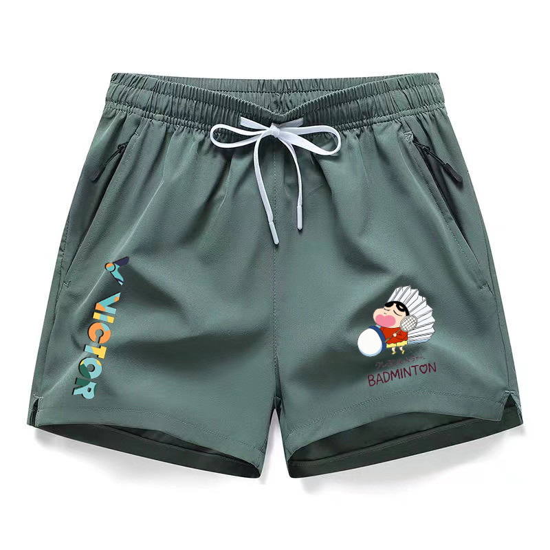 維克多羽毛球短褲初中生日常健身短褲跑步田徑騎行戶外通勤速乾運動短褲