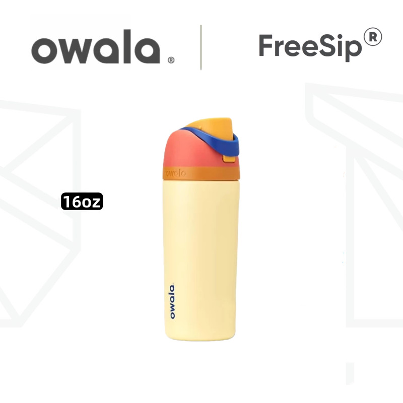 非常適合通勤和健身房:Owala FreeSip 16 盎司不銹鋼水瓶,防漏,24 小時冷熱和 12 小時