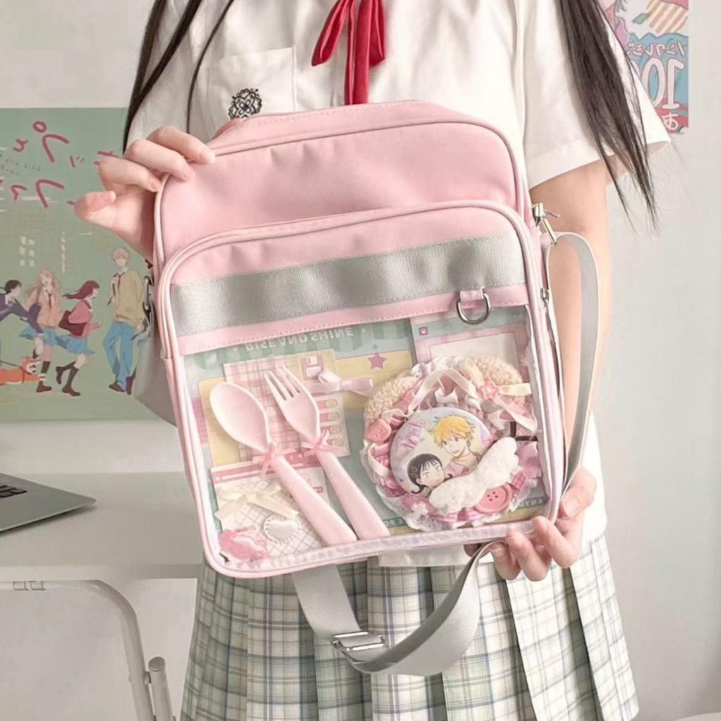 ✌❤韓品特賣~嗚咚小鋪原創日常百搭大容量通懃單肩斜挎jk製服包女【小森川痛】