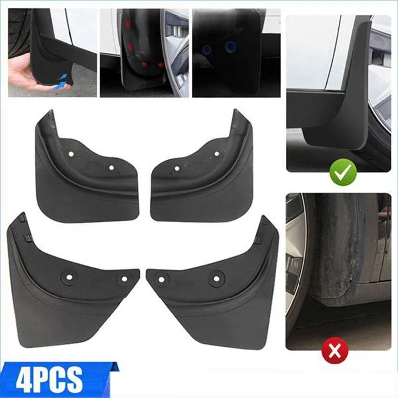 特斯拉 Model Y 2021-2025 款汽車車輪擋泥板擋泥板防濺擋泥板前後擋泥板保護器汽車零件的擋泥板