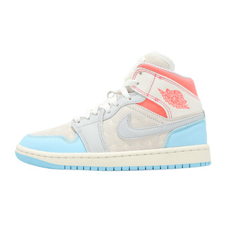 Nike 休閒鞋 Wmns Air Jordan 1 Mid 女鞋 米白 藍 AJ1 [ACS] IM7420-133