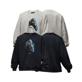 Nike Air Jordan 11 Brooklyn Fleece Crew 大學T 黑/灰 IM6302【SPLY】