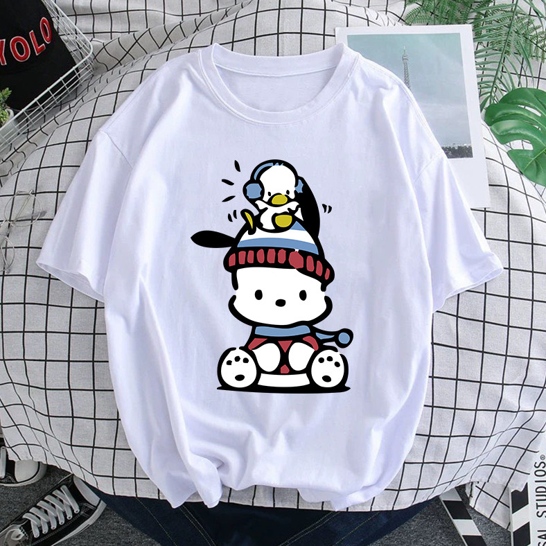 三麗鷗 2026T SHIRT CARTOON POCHACCO popcloset sanrio 可愛的小狗小狗純棉 