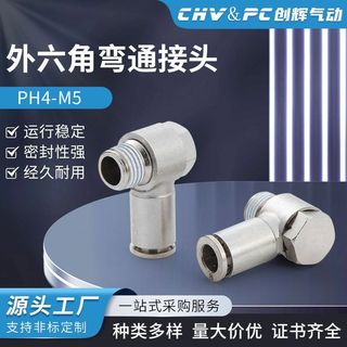 【臺灣出貨】全銅氣動 快速接頭 氣管快接 外六角 PH4-M5 6-01 8-02 10-03 12-04