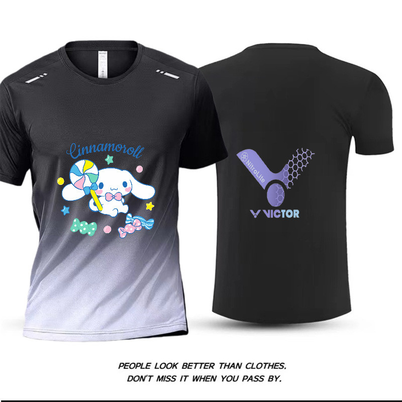 維克多潮流全新羽毛球運動衫網球服吸濕排汗圓領短袖男女運動上衣