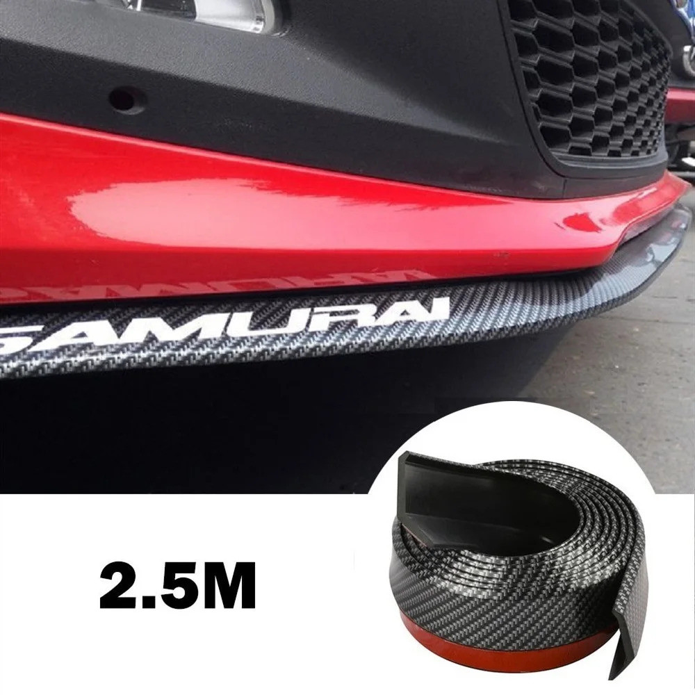 2.5m Car Bumper Lip Strip Protectors Splitter Body Kits Spoi