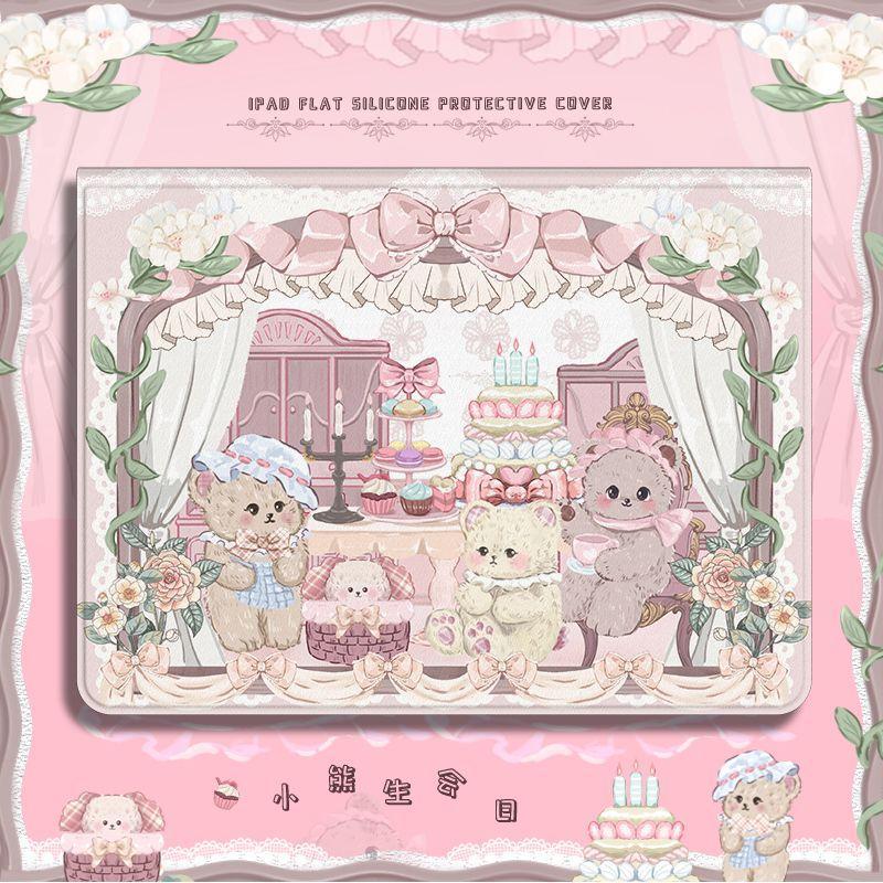 卡通风小熊 防摔 蘋果iPad 11A16 10 9 8 7 pro Air5 Air4 mini6 10.9吋保護殼