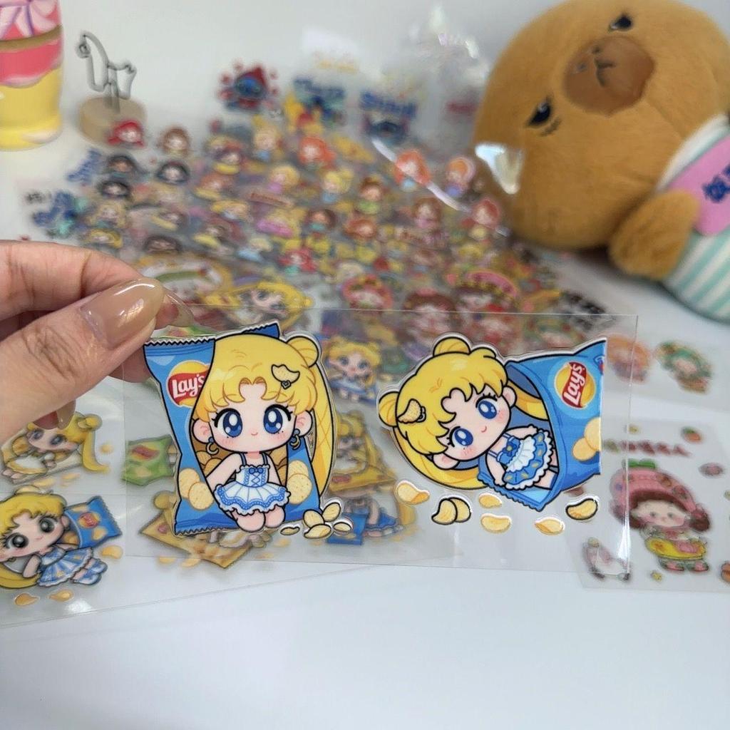 🌷台灣出貨🌷美少女戰士周邊 月光仙子 水冰月 爆款可愛美少女戰士貼紙冰月裝飾野兔diy平板手機防水貼卡通手帳