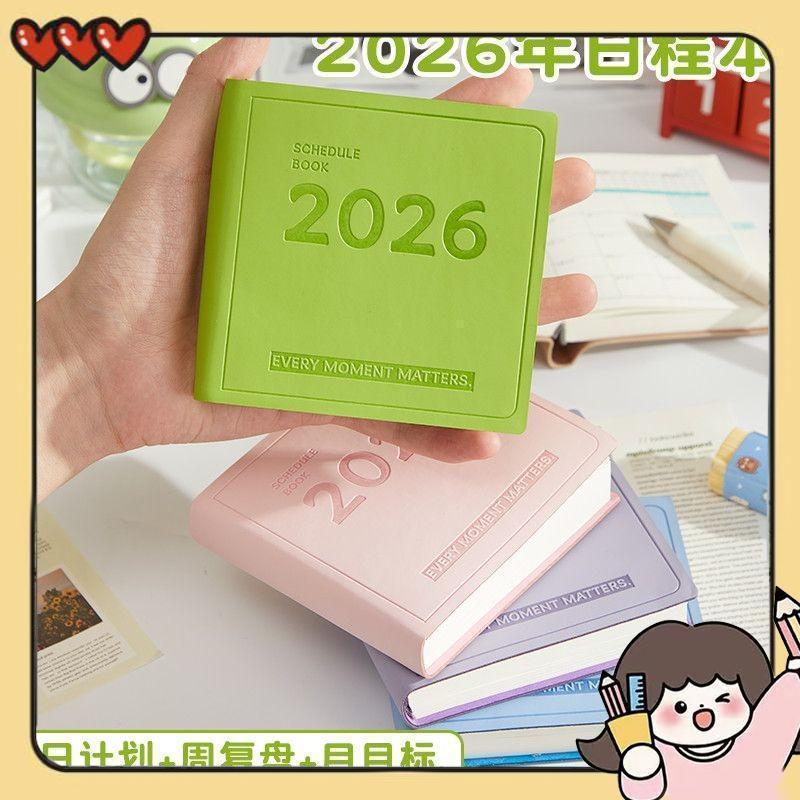 【筆記本】 2026筆記本 2026日誌 2026手帳本 2026年日程本 迷你筆記本 隨身筆記本 記事本 方形筆記本