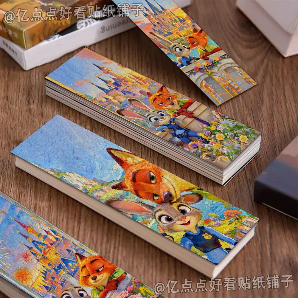 網路熱款🏆動物方程市周邊 動物方程式 茱蒂尼克 書籤小卡二次元朱迪尼克熱門動漫電影周邊手繪創意書籤