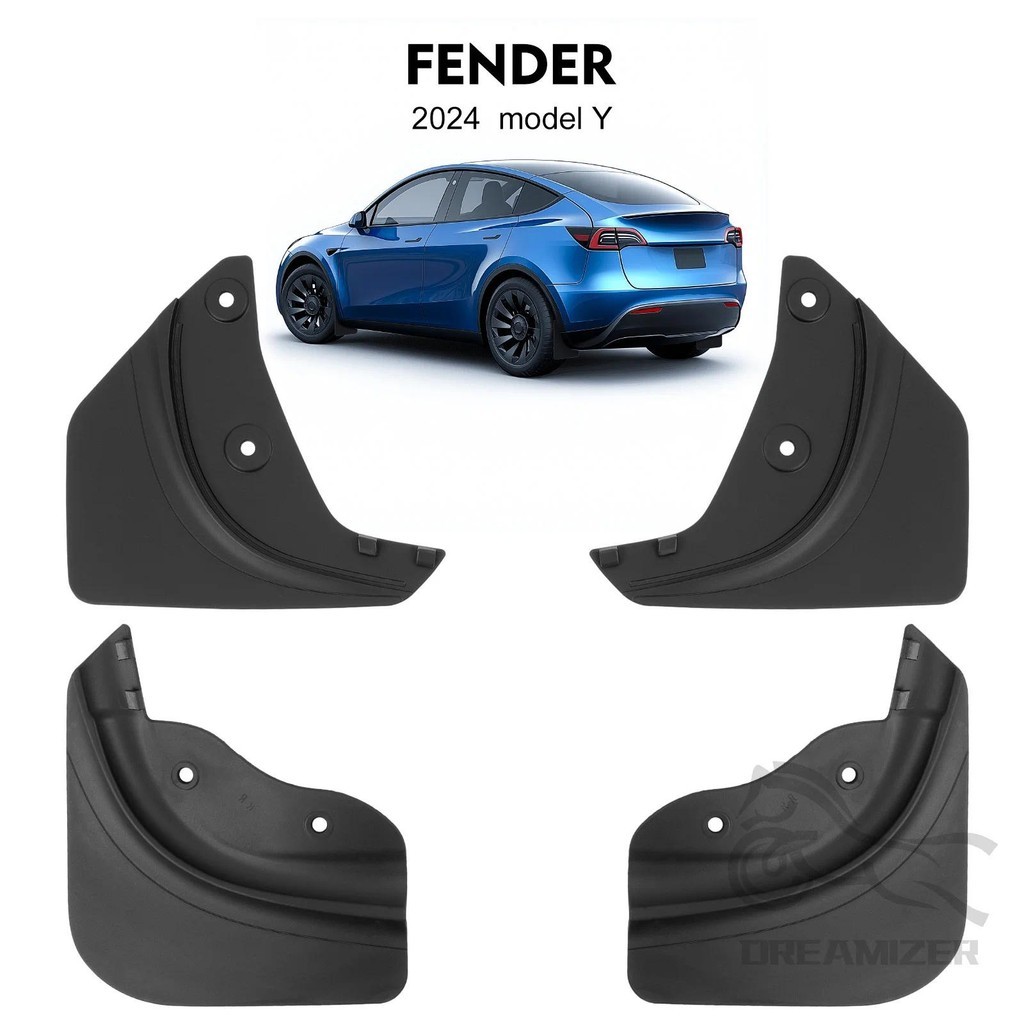 4 件裝防濺罩擋泥板擋泥板擋泥板擋泥板擋泥板前後汽車零件車輪適用於 2021-2023 年特斯拉 Model Y 全面保