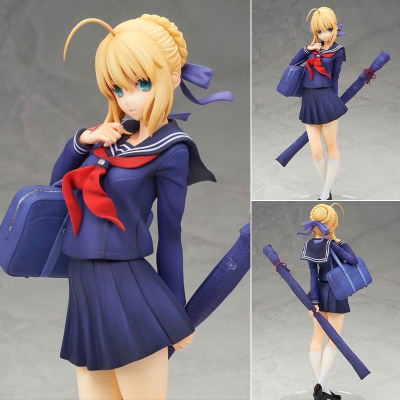 【台灣出貨】✨限時下殺 Fate校服Saber御主阿爾託莉雅fgo手辦JK美少女動漫二次元模型擺件