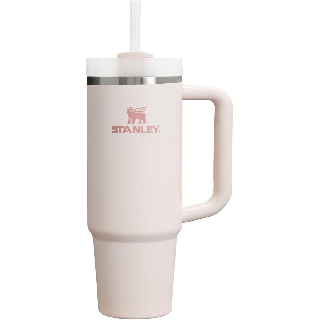 STANLEY Quencher H2.0 玻璃杯帶手柄和吸管 30 盎司 | Flowstate 3 位蓋 | 兼容旅