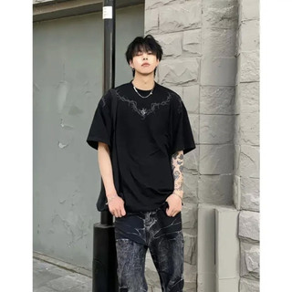 【H2O】免運⭐ 歐美潮牌短袖t恤男 潮流hiphop 美式複古 高街oversize 寬鬆上衣男裝