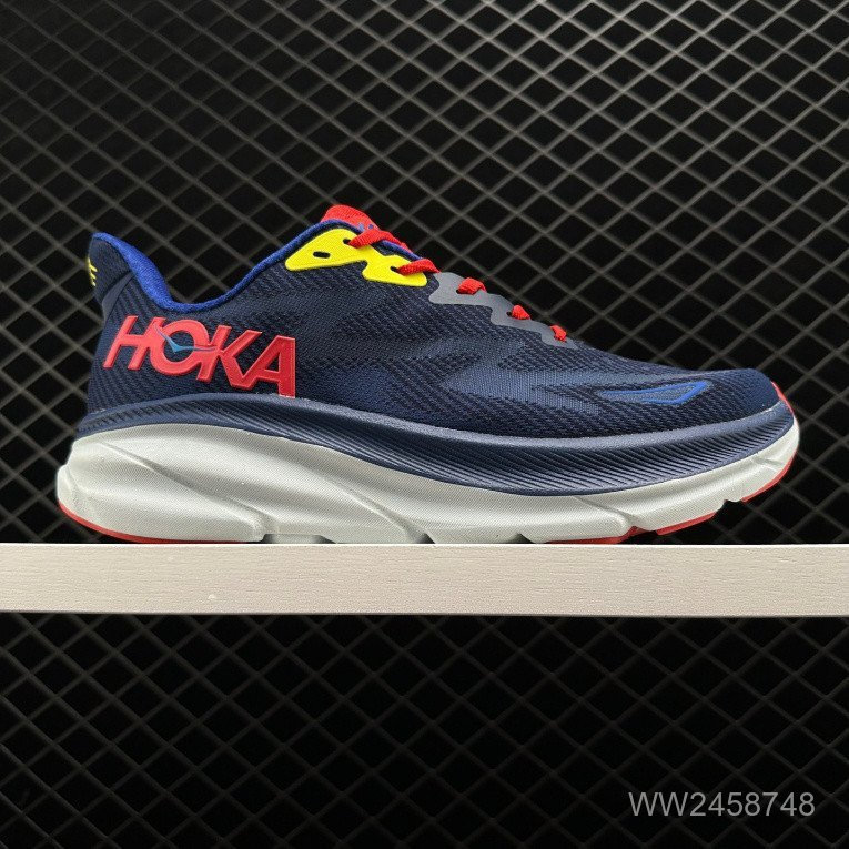 YTTT HOKA ONE ONE Clifton 9 男女專業緩震跑鞋,男女通用超輕透氣厚底運動鞋 GVFX