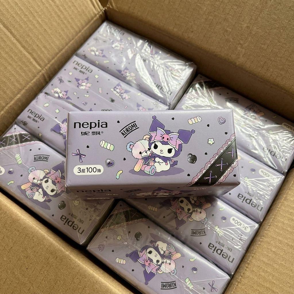 臺灣有貨🎉桃園出貨🛻【妮飄】抽紙庫洛米聯名家庭裝餐巾紙3層衛生紙廁紙...