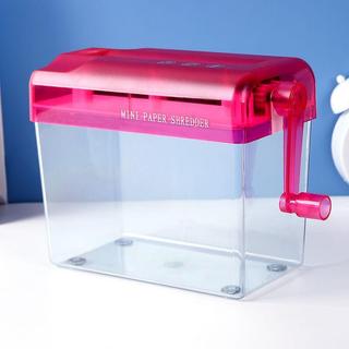 🌟網紅同款 現貨免運🌟【臺灣出貨】碎紙機小型家用A6手搖碎紙迷你辦公粉碎卡機紙張工具迷你粉碎機器