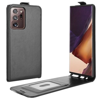 SAMSUNG 適用於三星 Galaxy Note20 Ultra 5G R64 紋理單垂直翻蓋皮革保護套帶卡槽和相框