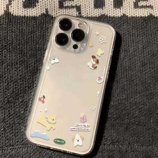 【台灣出貨】iPhone手機殼 花花小狗圖案 適用i7 i8 i11 i12 i13 i14 i15 i16plus