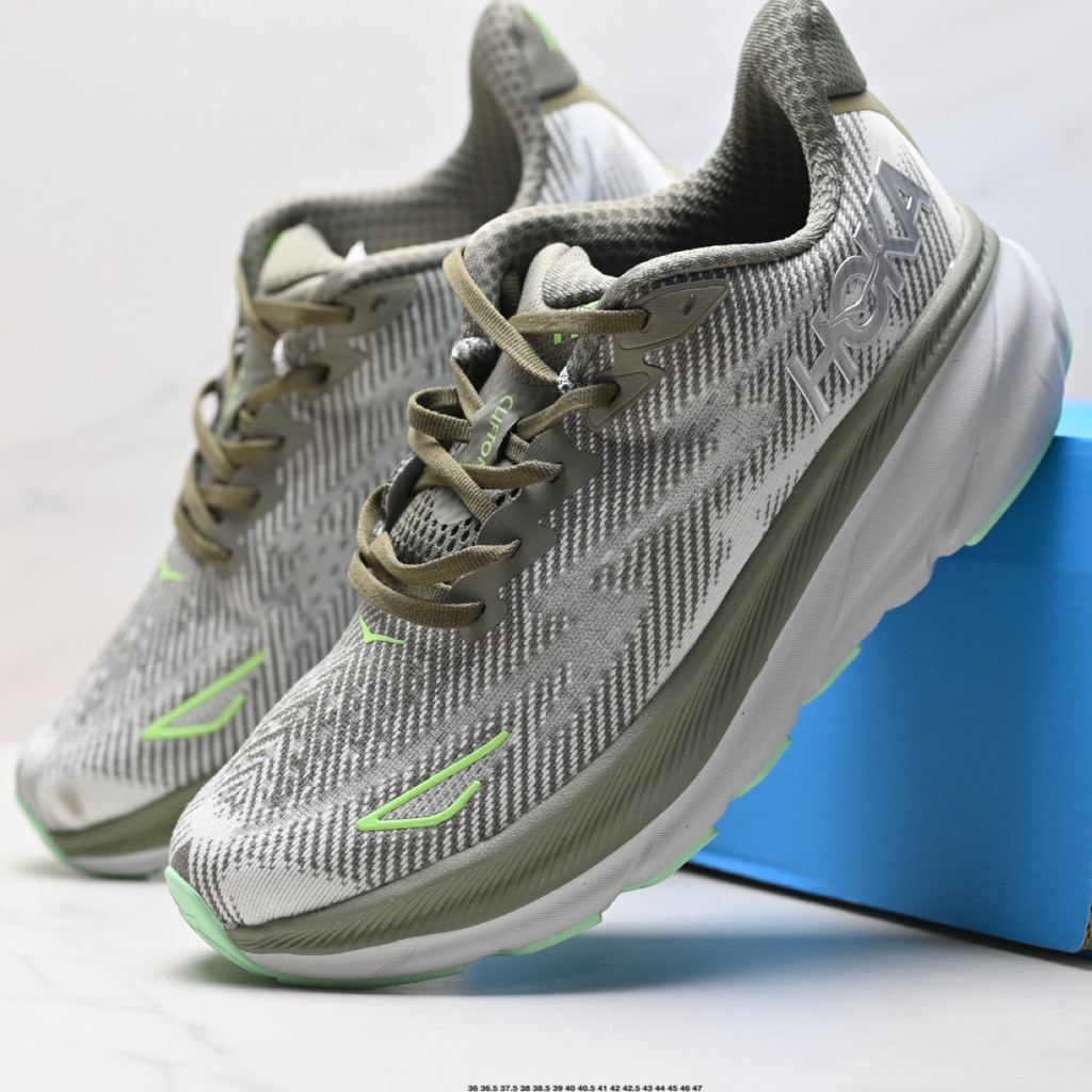 HOKA Clifton 9透氣輕便跑鞋時尚減震男女運動鞋6R1E