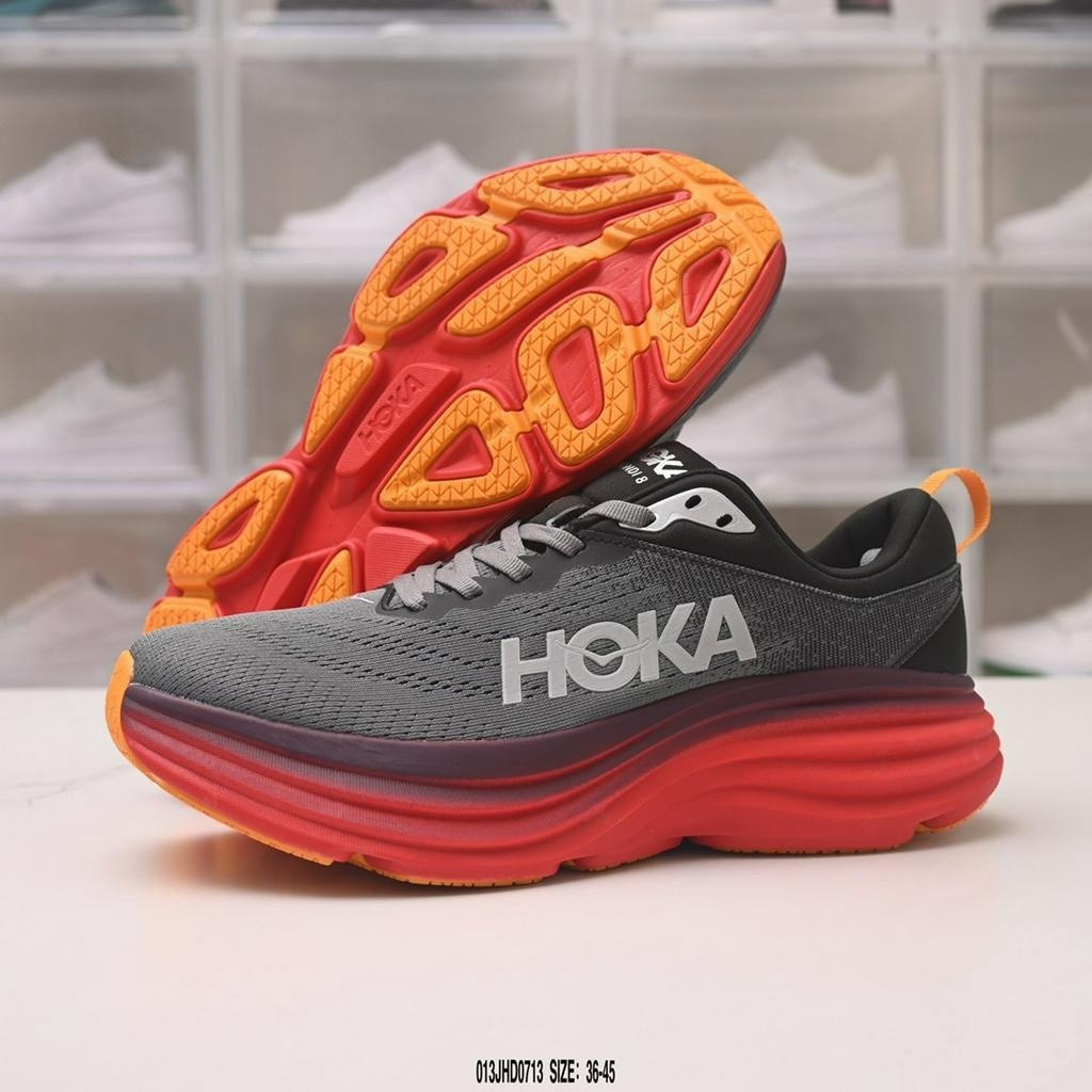 HOKA ONE Bondi 8 男女減震公路跑鞋,男女通用訓練運動鞋 B4WM