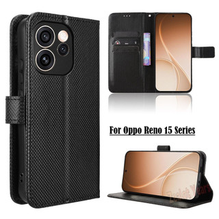 Oppo Reno 15 Pro Max 5G 15F 15Pro Reno15Pro 全球皮革錢包卡槽磁性支架手機套翻