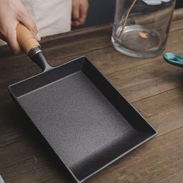 🥇臺南店/免運🥇鑄鐵玉子燒煎鍋日式雞蛋卷方形煎蛋鍋無塗層不粘鍋多功能平底鍋BOD5K
