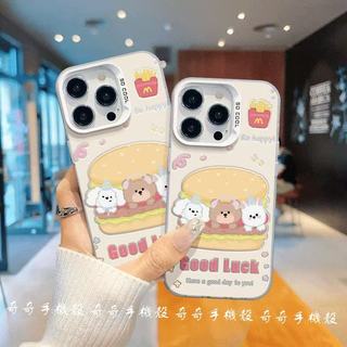 卡通漢堡小狗 防摔手機殼 三星S26Ultra S25 edge S21+ S22ultra S24FE S23FE