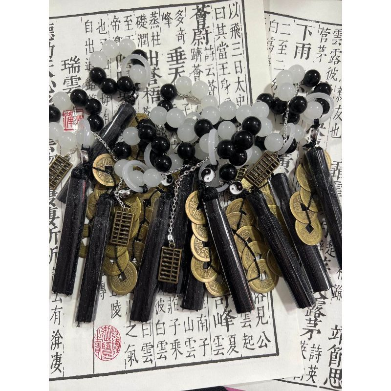 高級感串珠 文玩佛珠手鍊 盤玩手串 小眾手串 串珠手鍊 開觀倒貼錢,收破爛賺錢,果然飛昇不如收破爛啊天官賜福銅錢小捻