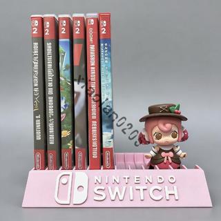 新品推薦✅switch實體遊戲卡1 2通用桌面收納整理展示盒櫻花公主粉色12卡帶