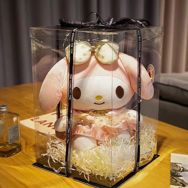 台灣出貨💗庫洛米玩偶禮盒 美樂蒂公仔禮盒 庫洛米美樂蒂 毛絨公仔 美樂蒂玩偶禮盒 生日禮物盒裝