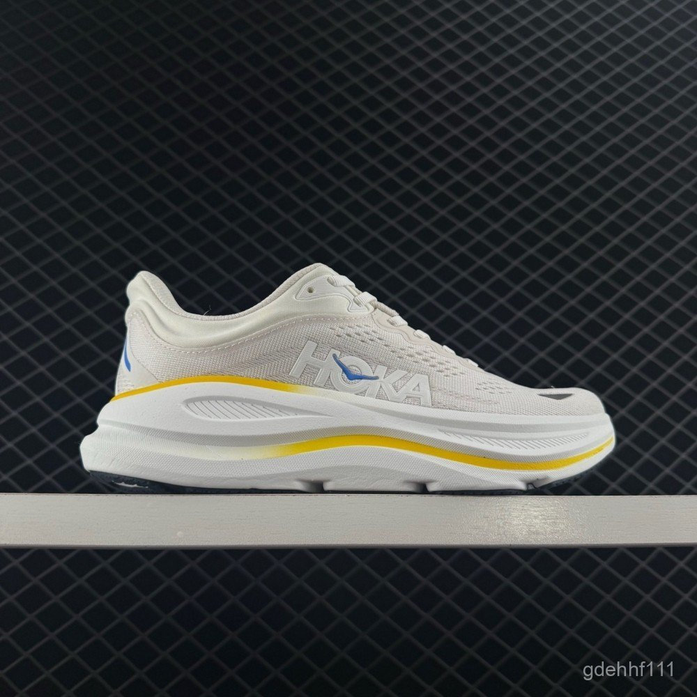 Hoka Bondi 9 寬跑鞋男女運動鞋男女通用情侶網眼緩震緩震步行鞋 YQBK B0VX AUTC