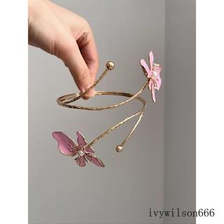 ⭐臻品優選⭐Vintage古著 Enamel color opening design flowers臂環