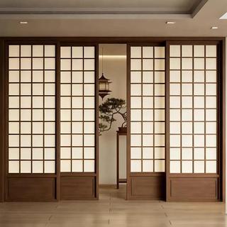 日式推拉門格子門隔斷和室門原木風茶室榻榻米移門障子門窗摺疊門