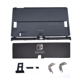 【可開發票】Switch OLED機殼 switch oled底殼中框套裝 oled主機邊框替換背殼