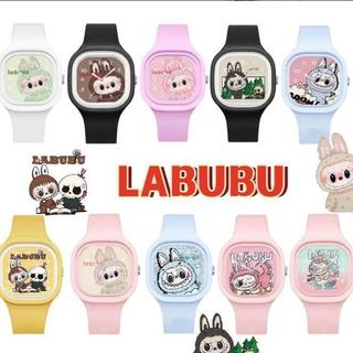 台灣出貨💕方形labubu手錶 矽膠手錶 石英手錶 矽膠石英 學生手錶 拉佈佈手錶 男女通用手錶 可愛手錶