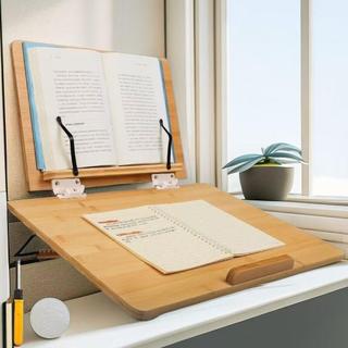 【源頭工廠】南國書香竹木雙層閱讀架 桌面讀書支架 看書架 高考考研
