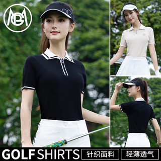 PGM 高爾夫女士半拉鍊POLO衫 YF897 | 夏款