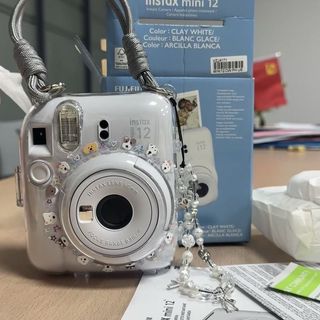 拍立得裝飾 拍立得掛繩 拍立得周邊Mini12透明外殼instax水晶立得硬殼相機保護殼子鏈條