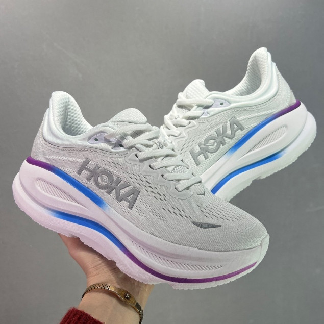 Hoka Bondi 9 跑步鞋男式女式輕便緩震馬拉松透氣公路訓練運動鞋 SANU