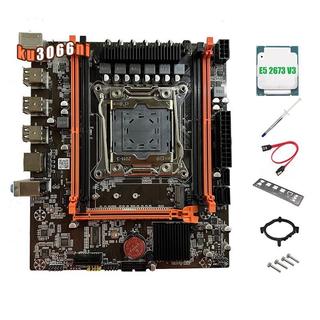 X99E主機板+E5 2673 V3 CPU+導熱油脂 PCIEX16 NVMe千兆網絡卡支持4XDDR4 RECC RAM