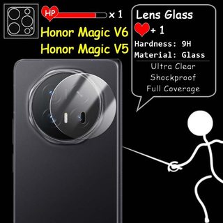 9H鏡頭鋼化玻璃 適用Honor Magic V6 V5 V3 Vs3超薄防刮抗爆 3D一體相機鏡頭蓋 隱形高畫質保護貼膜