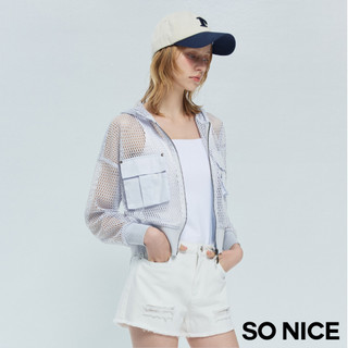 SO NICE 雲上舞白刷破造型棉質牛仔短褲｜都會時尚女裝【97632017】